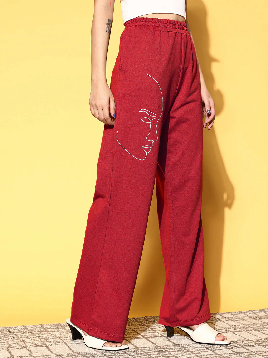 Red Line Art Track Pants - Women's Activewear & Workout Pants