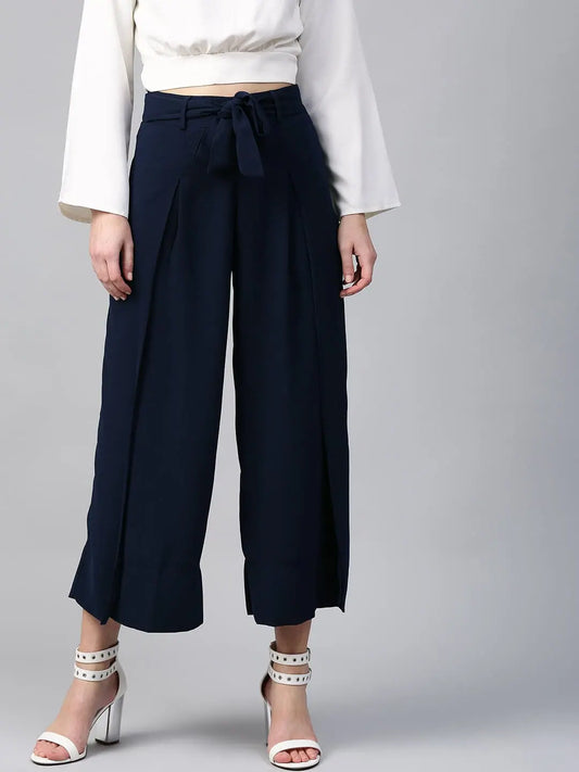Navy Wrap Pants 1080