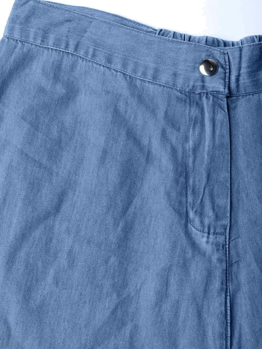 Blue Denim Pants | Women's Wide Leg Western Wear