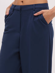 Women Blue Cross Pocket Pants-SFPANT51290