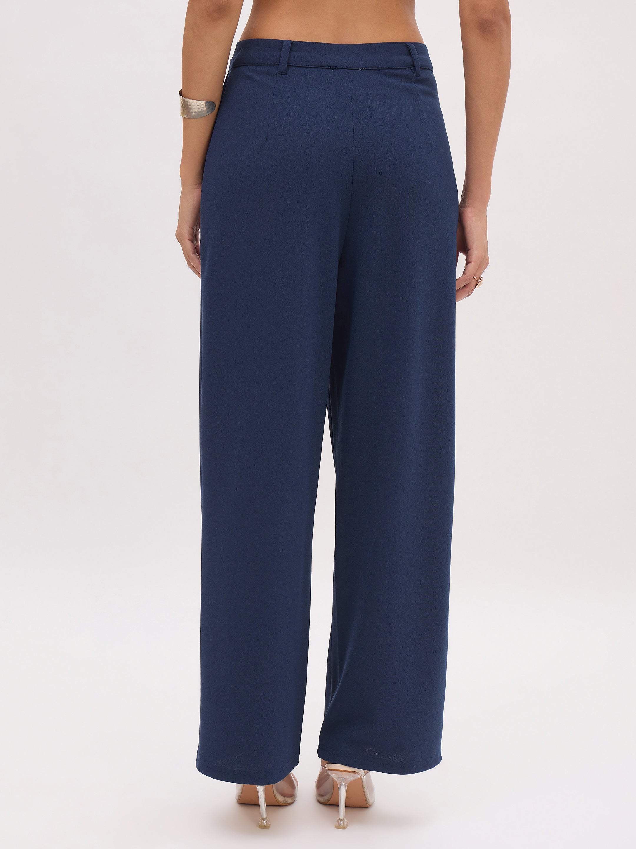 Women Blue Cross Pocket Pants-SFPANT51290