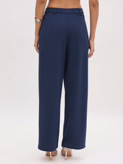 Women Blue Cross Pocket Pants-SFPANT51290