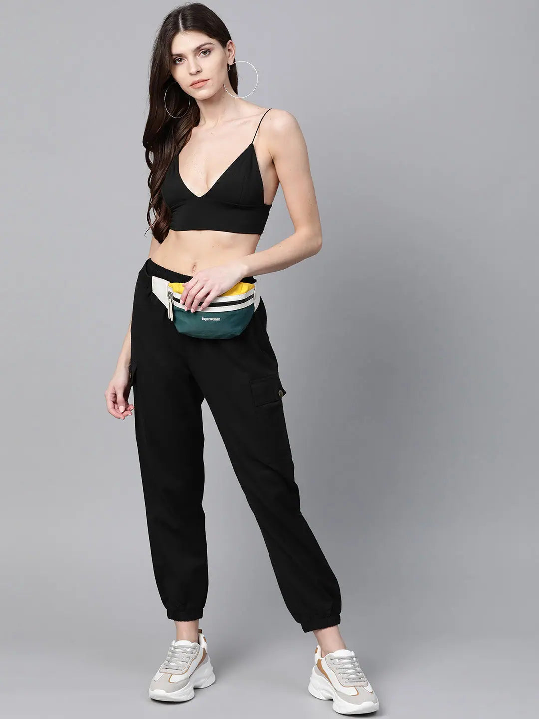 Black Side Pocket Joggers - Comfortable Women's Ankle Pants