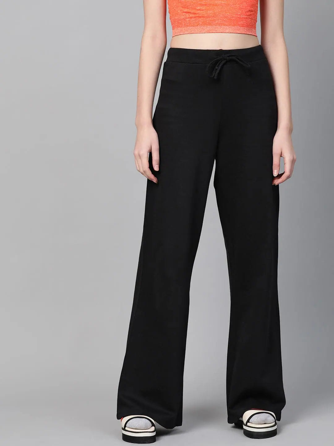 Black Terry Wide Leg Pants - Women's Western Clothing Online