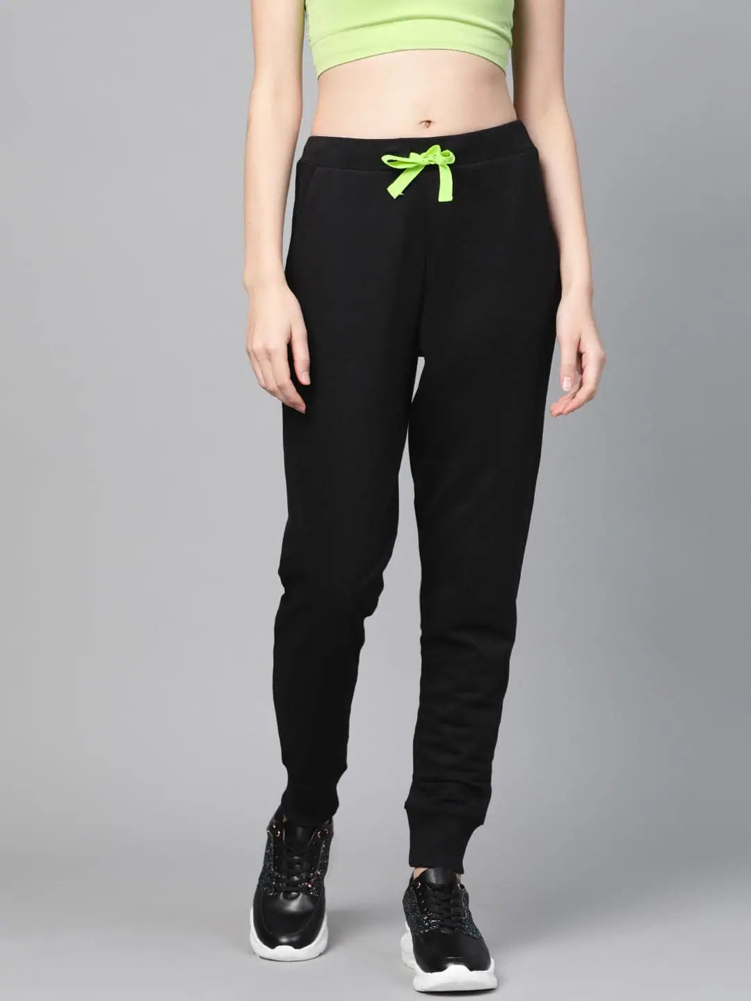 Black Terry Joggers - Women's Activewear Sets & Workout Pants