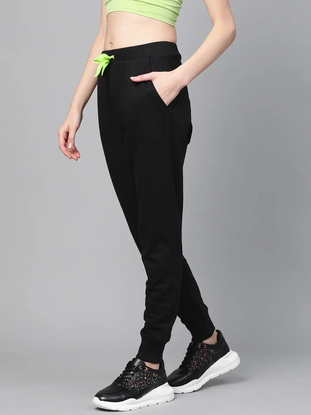 Black Terry Joggers - Women's Activewear Sets & Workout Pants