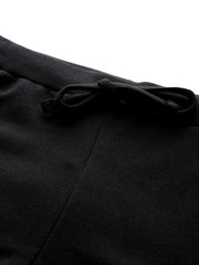 Black Terry Side Tape Drawstring Pants