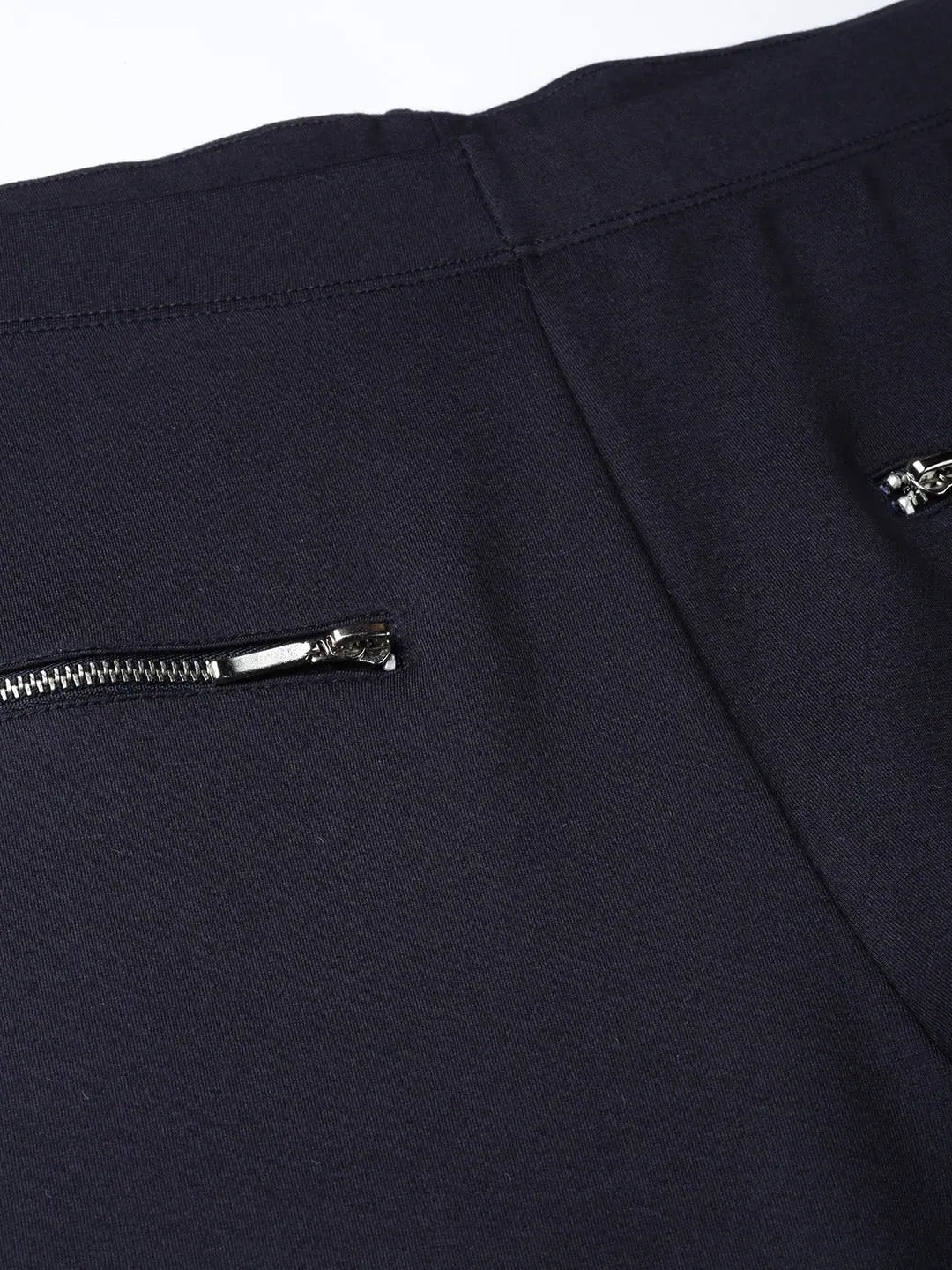 Navy Jeggings with Pocket Chain Detail | Comfortable Nylon Fit