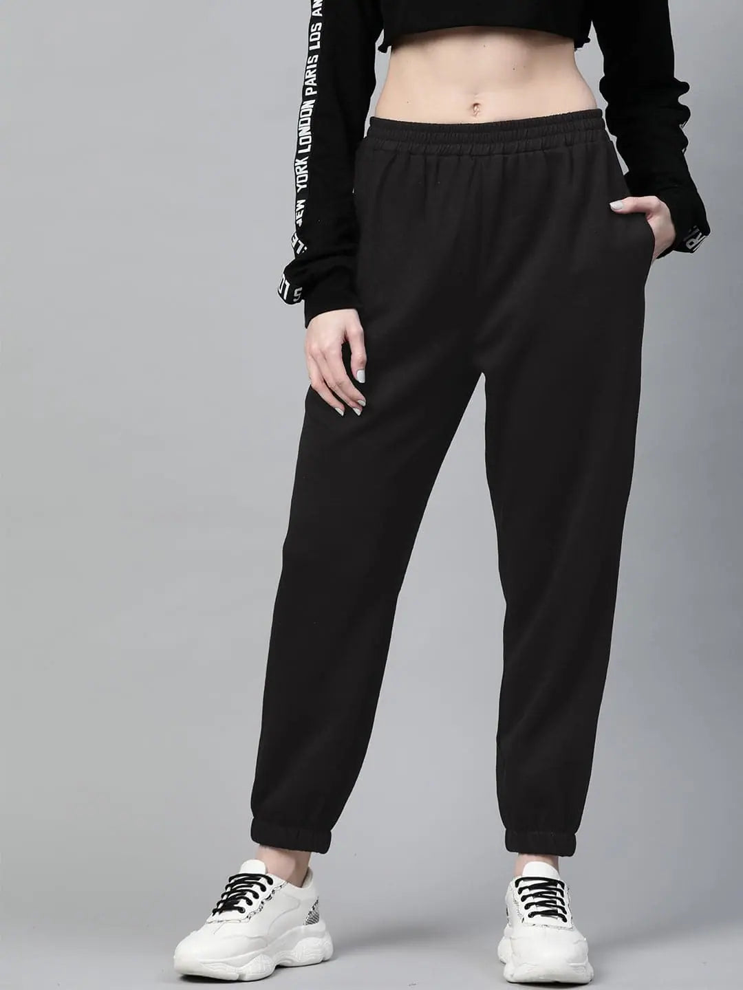 Black Fleece Jogger - Comfort Fit with 
