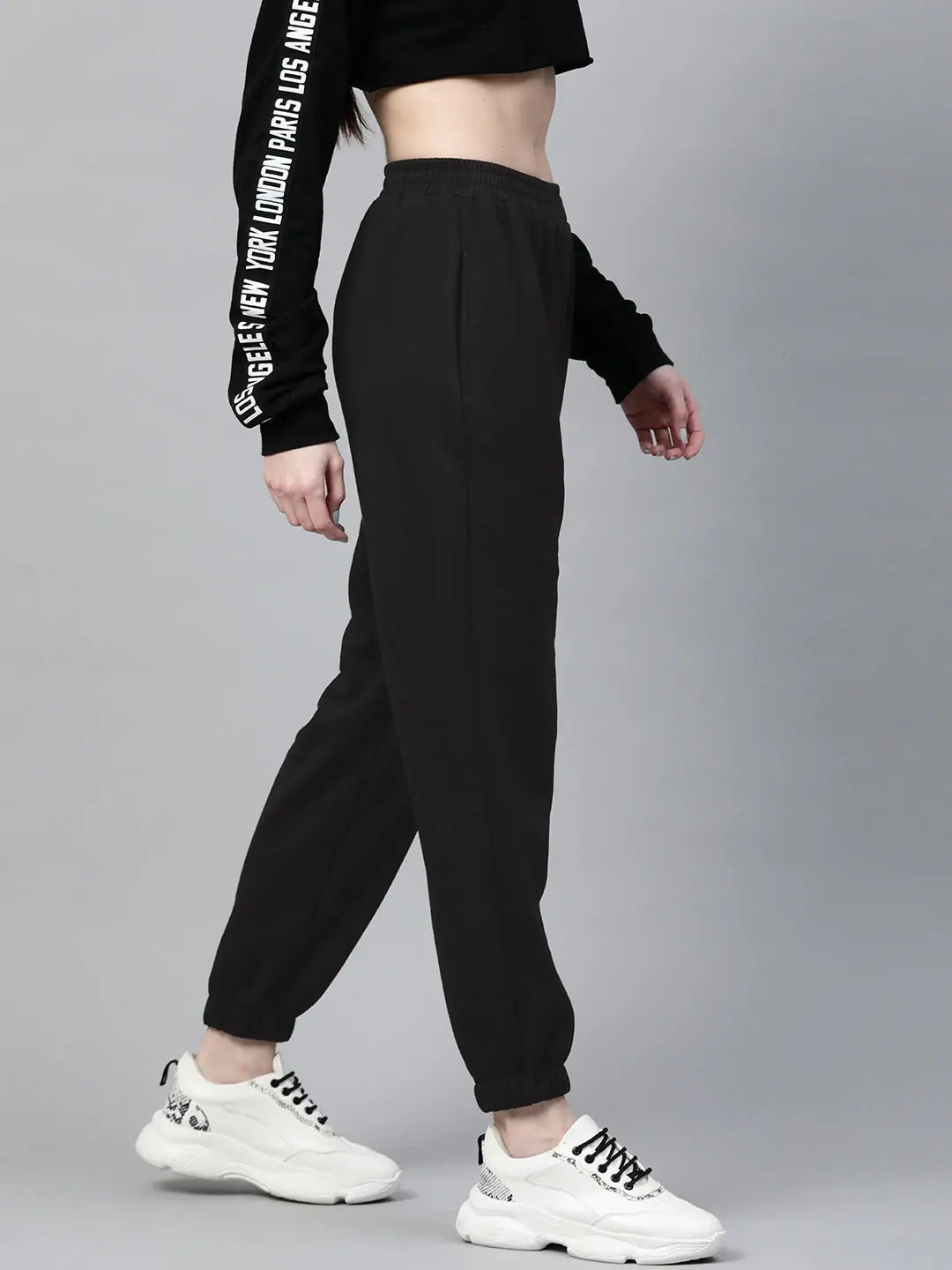Black Fleece Jogger - Comfort Fit with 