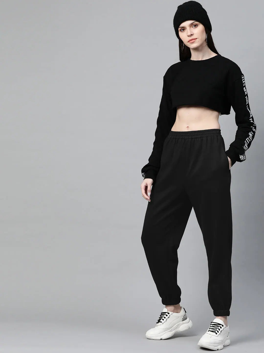 Black Fleece Jogger - Comfort Fit with 