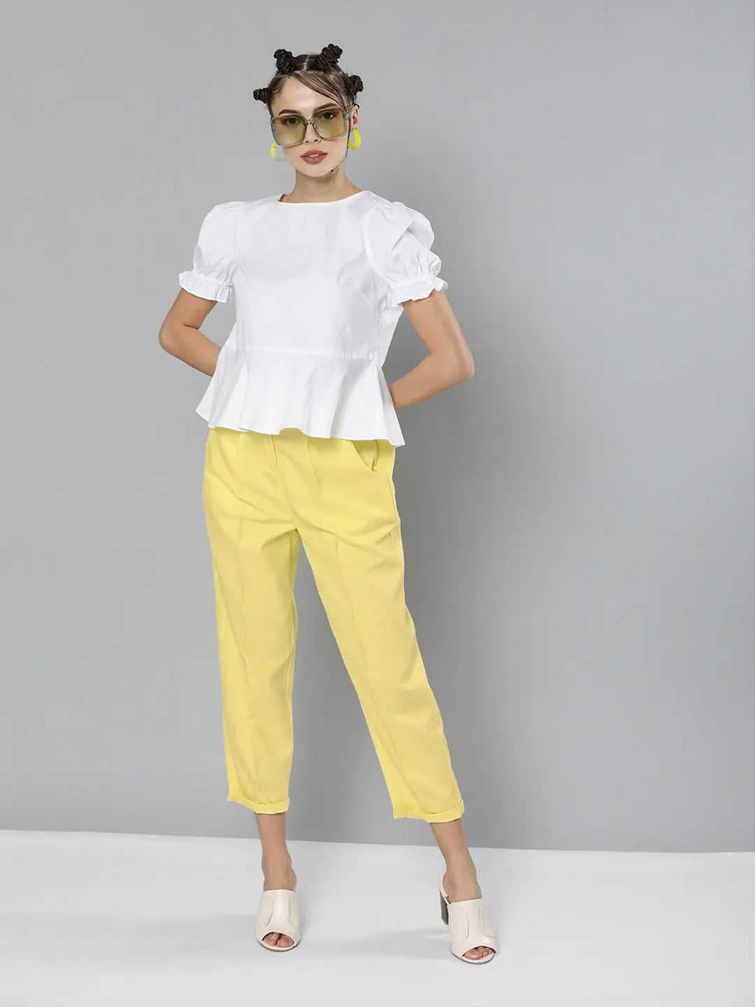 Yellow Tapered Pants | Women's Western Wear Essentials