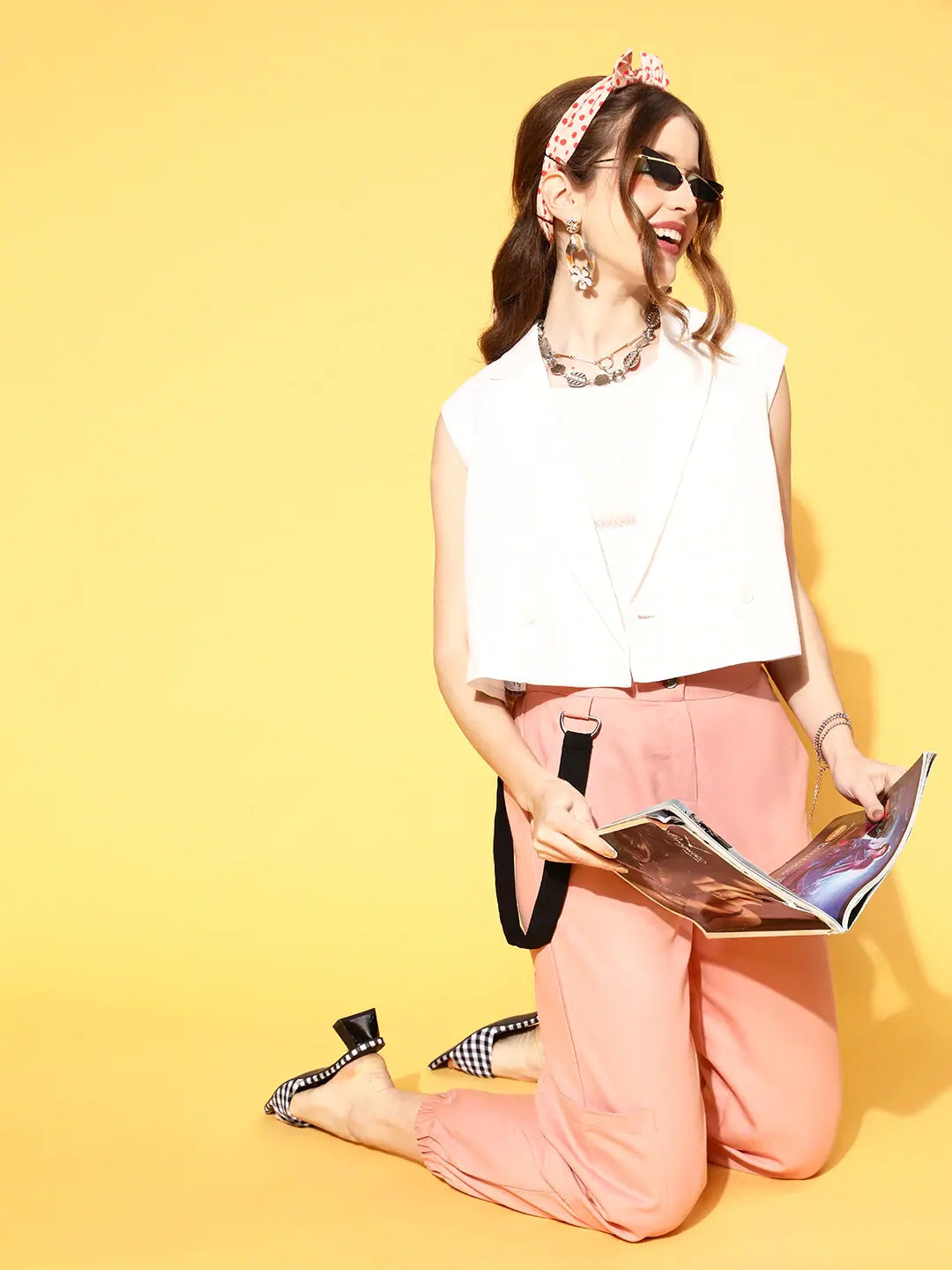 Dusty Pink Hip-Hop Streetwear Cargo Pants | Women's Lehenga