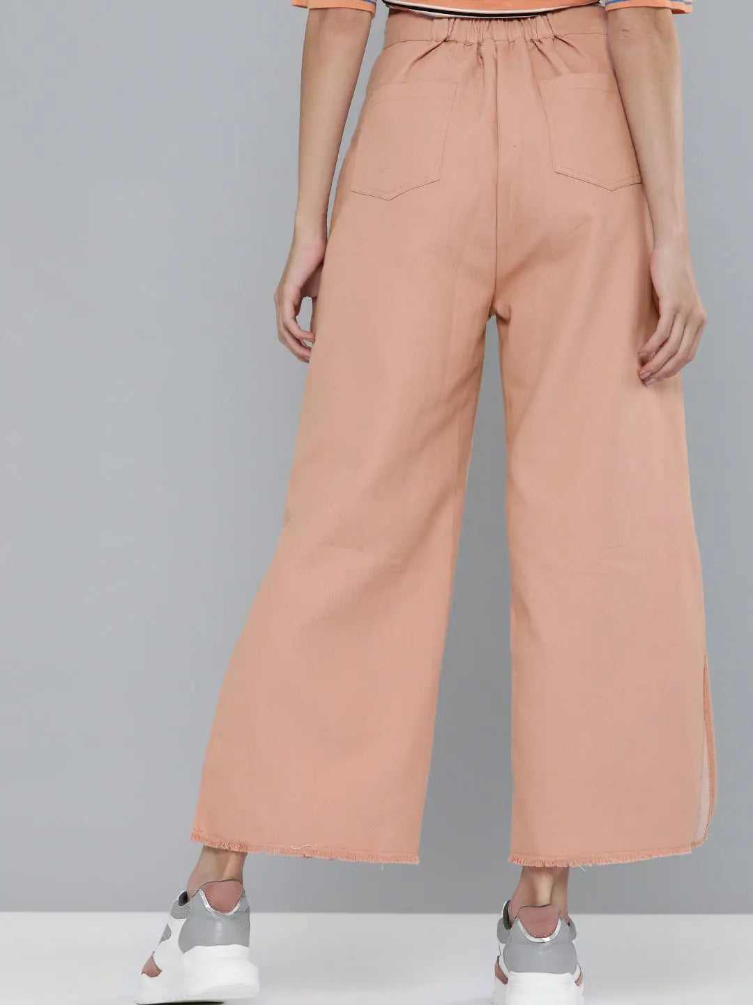 Dusty Pink Side Slit Pants - Women's Western Clothing Outfits