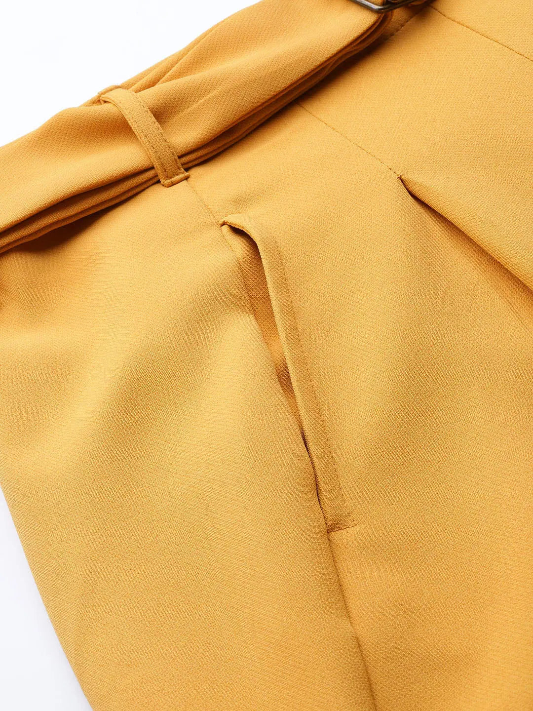 Mustard Tapered Pants | Comfortable Ankle Length Women's Pants