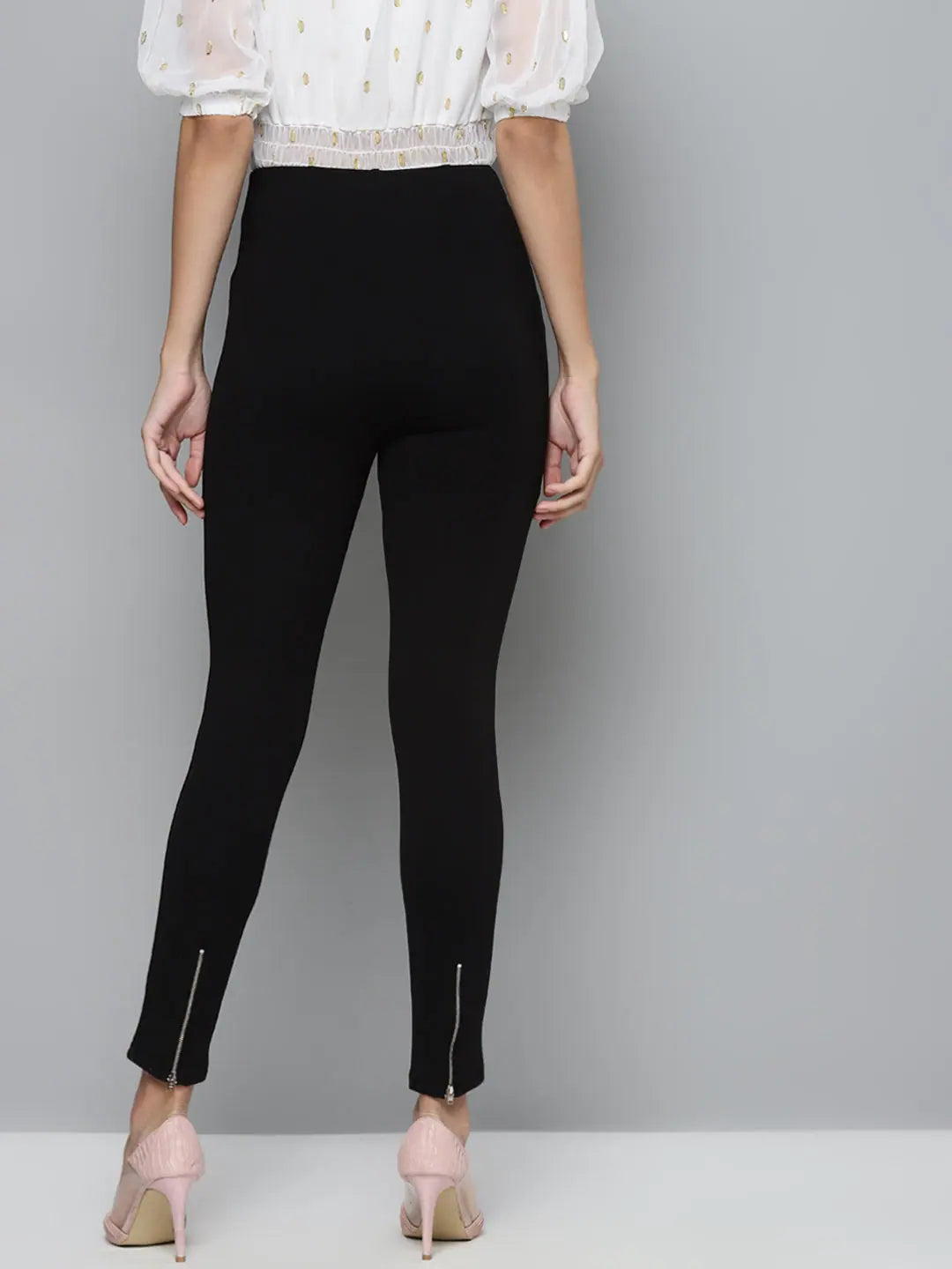 Black High Waist Jeggings | Comfortable Ankle Length Women's P...