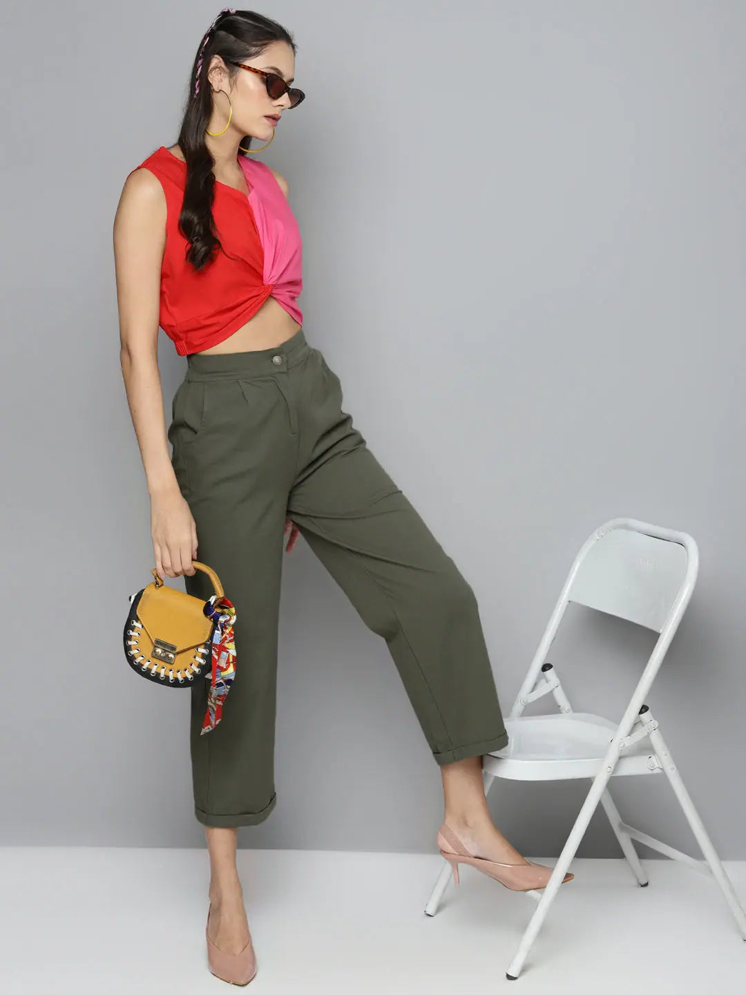 Olive Twill Straight Pants - Women's Western Clothing