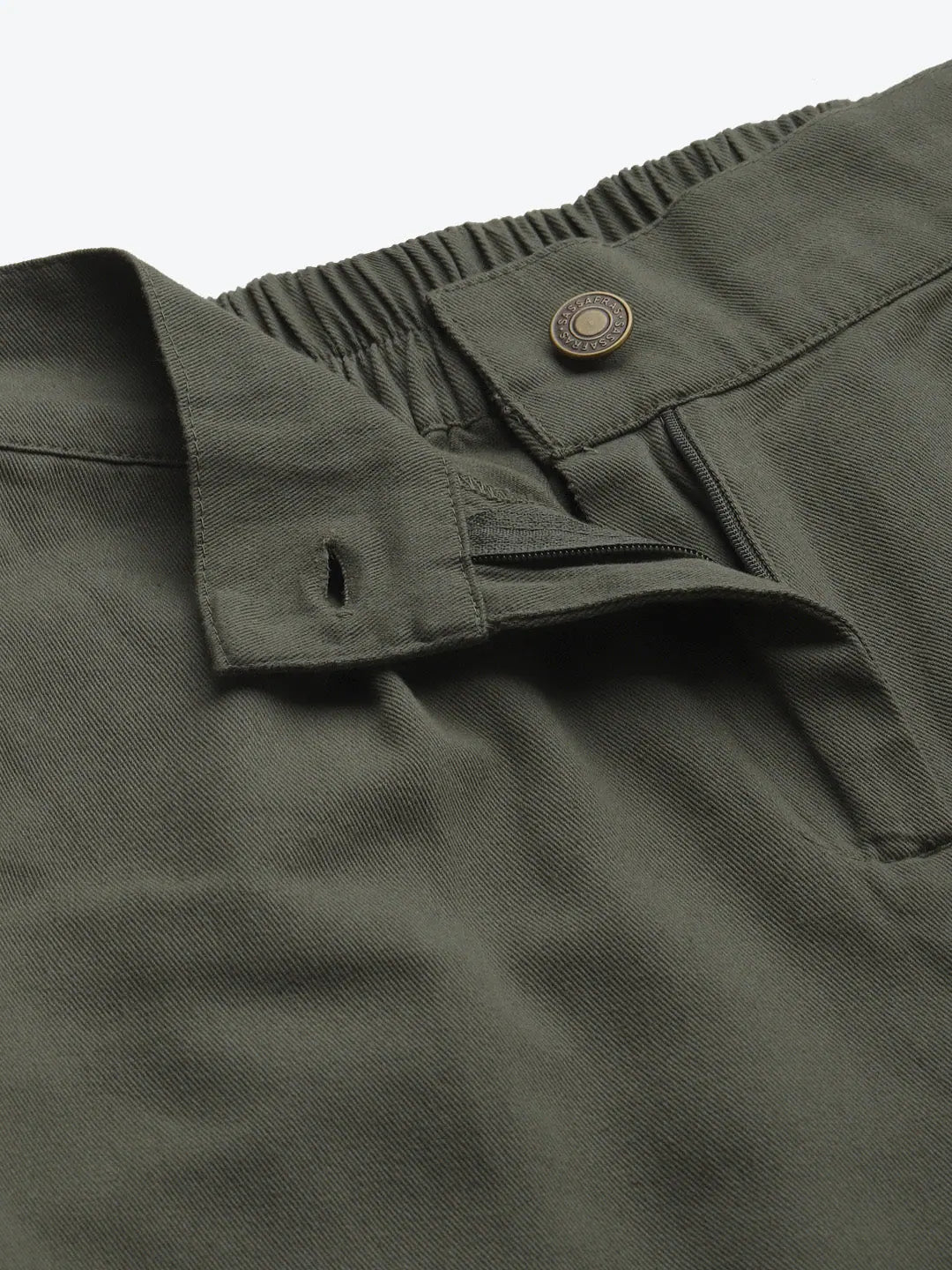 Olive Twill Straight Pants - Women's Western Clothing