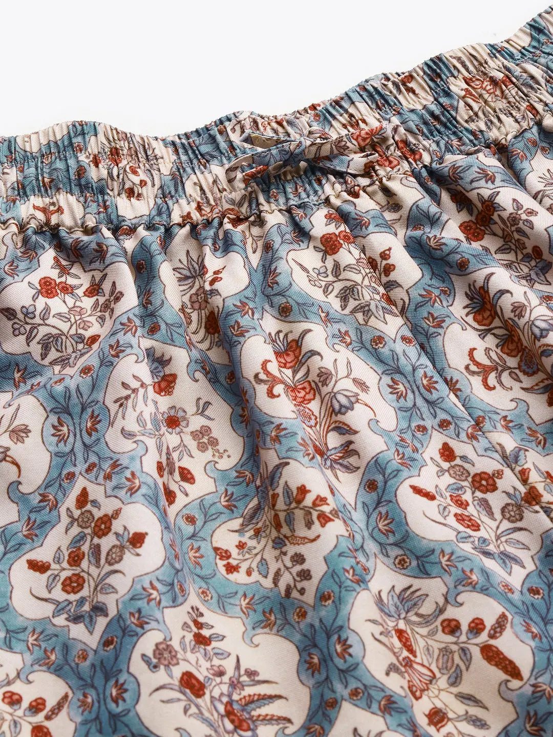 Floral Wide Leg Pants: Designer Lehenga Style Comfort Fit