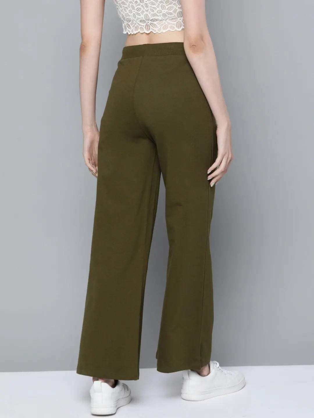 Olive Terry Drawstring Pants | Lehenga Choli Style