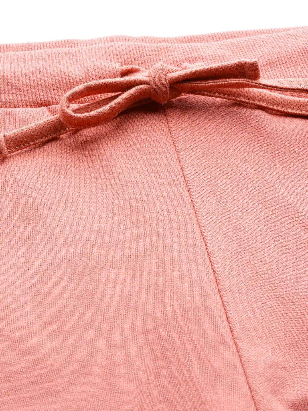 Peach Ripped Terry Joggers - Comfort Fit