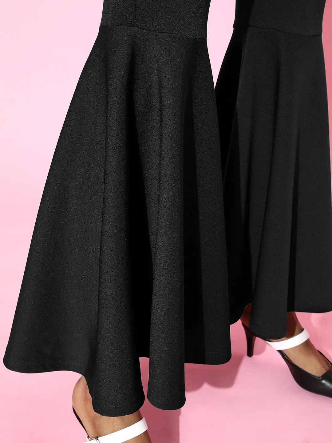 Black Scuba Ruffle Pants - Women's Fashion Bottoms