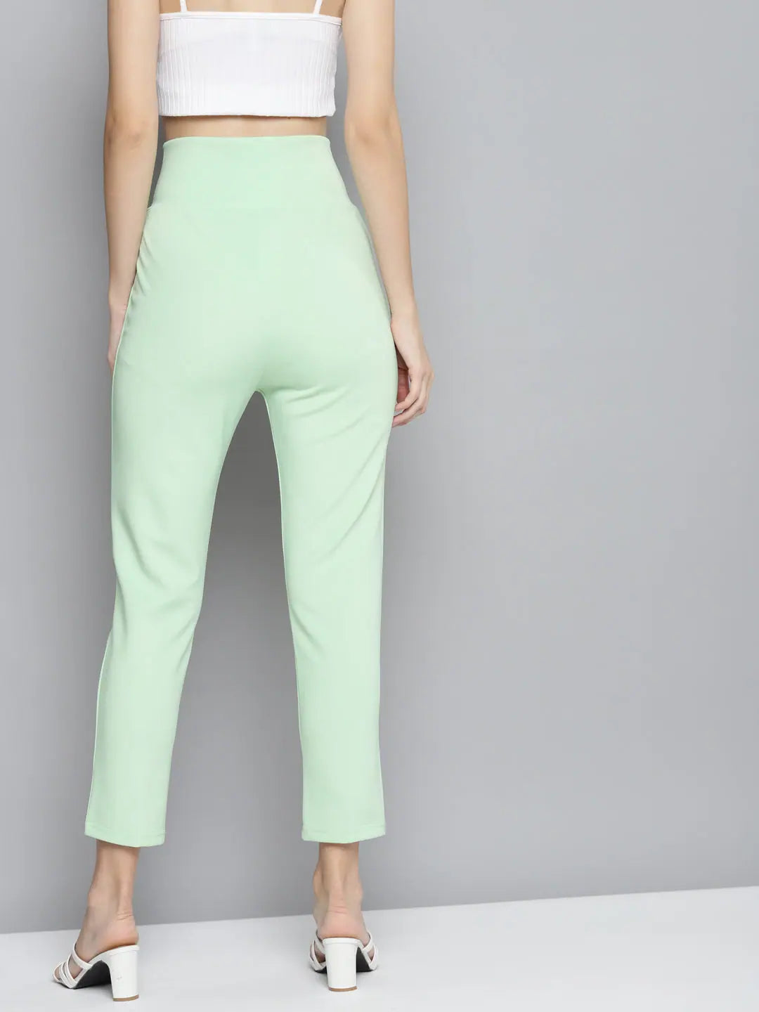 Mint Green High Waist Pants | Women's Lehenga Look
