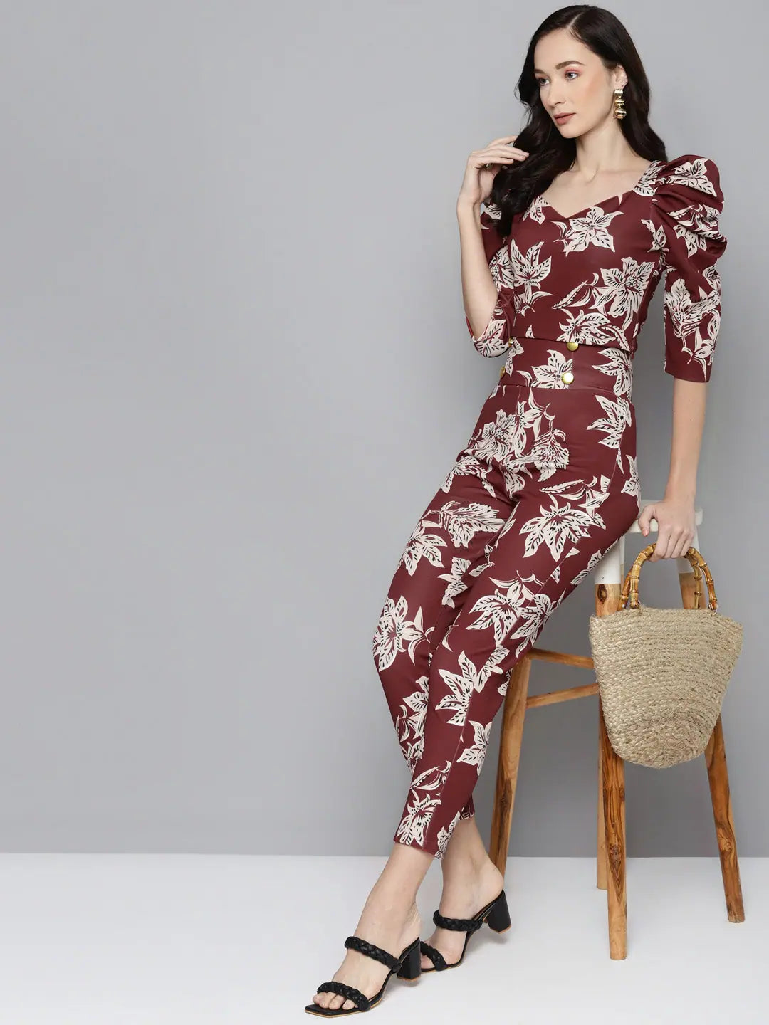 Floral Scuba Track Pants - Women's Activewear Gym Clothes