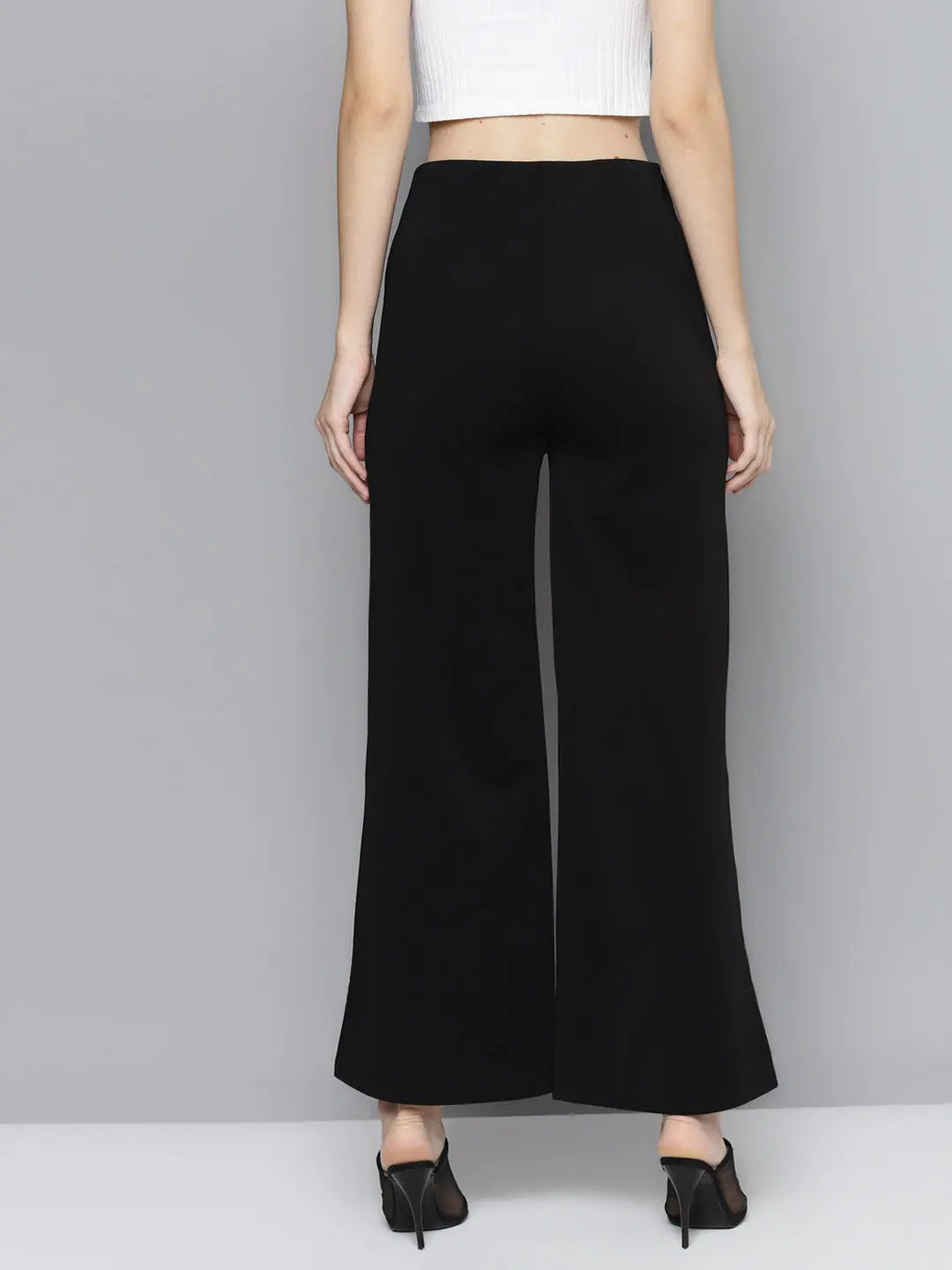 Black Flared Track Pants - Women's Gym Clothes & Activewear