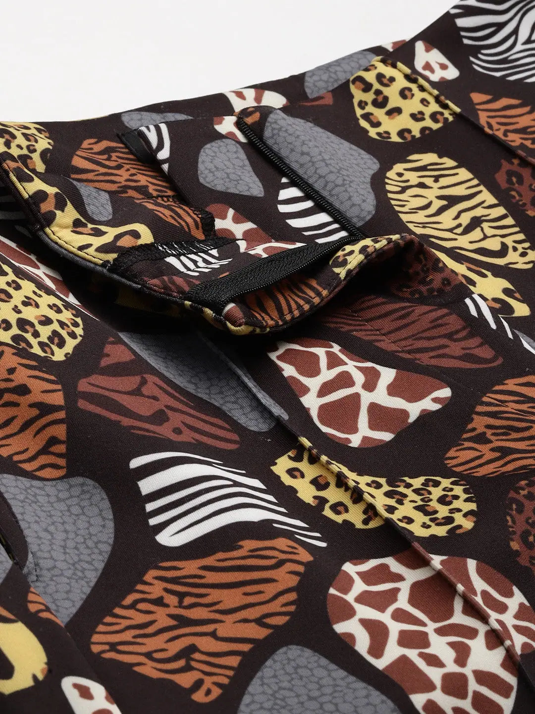 Black Abstract Animal Tapered Pants | Women's Western Wear