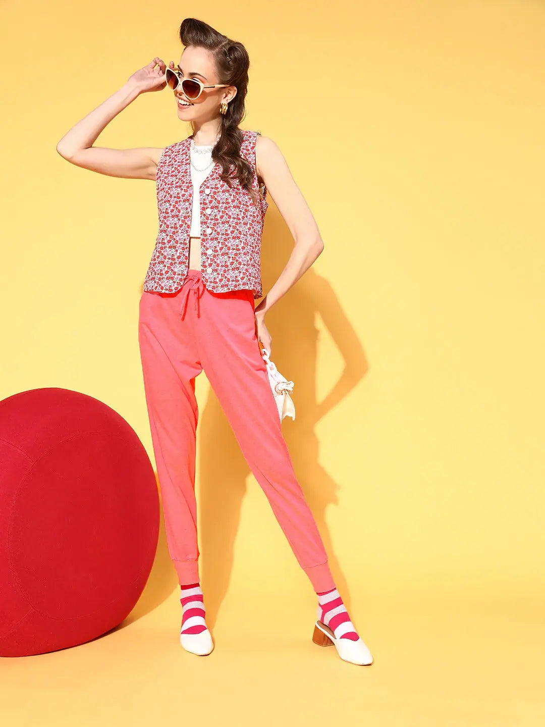 Neon Pink Basic Joggers - Women's Activewear Gym Clothes