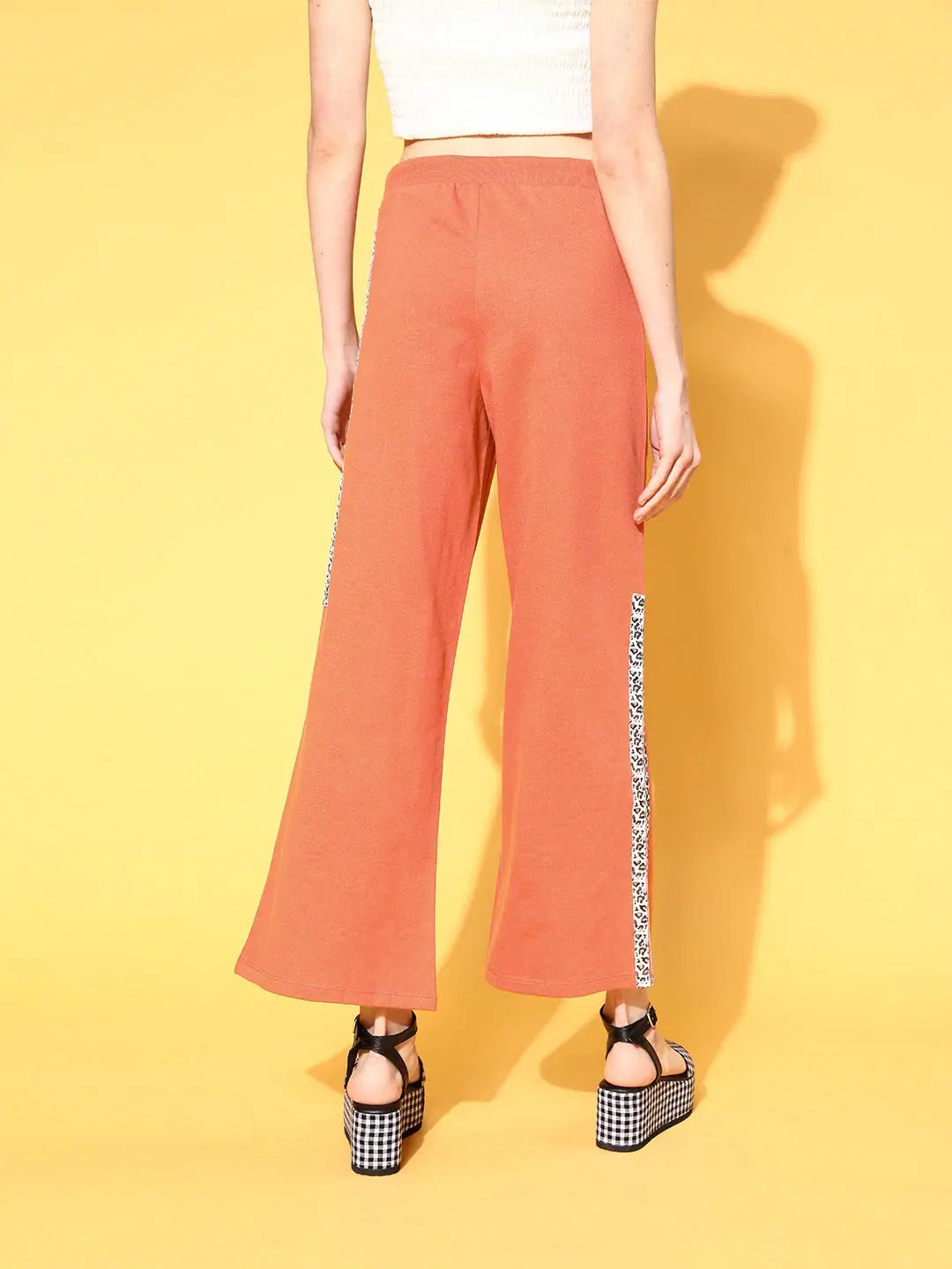 Coral Animal Print Track Pants | Women's Western Clothing