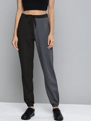 Black & Navy Terry Color Block Joggers