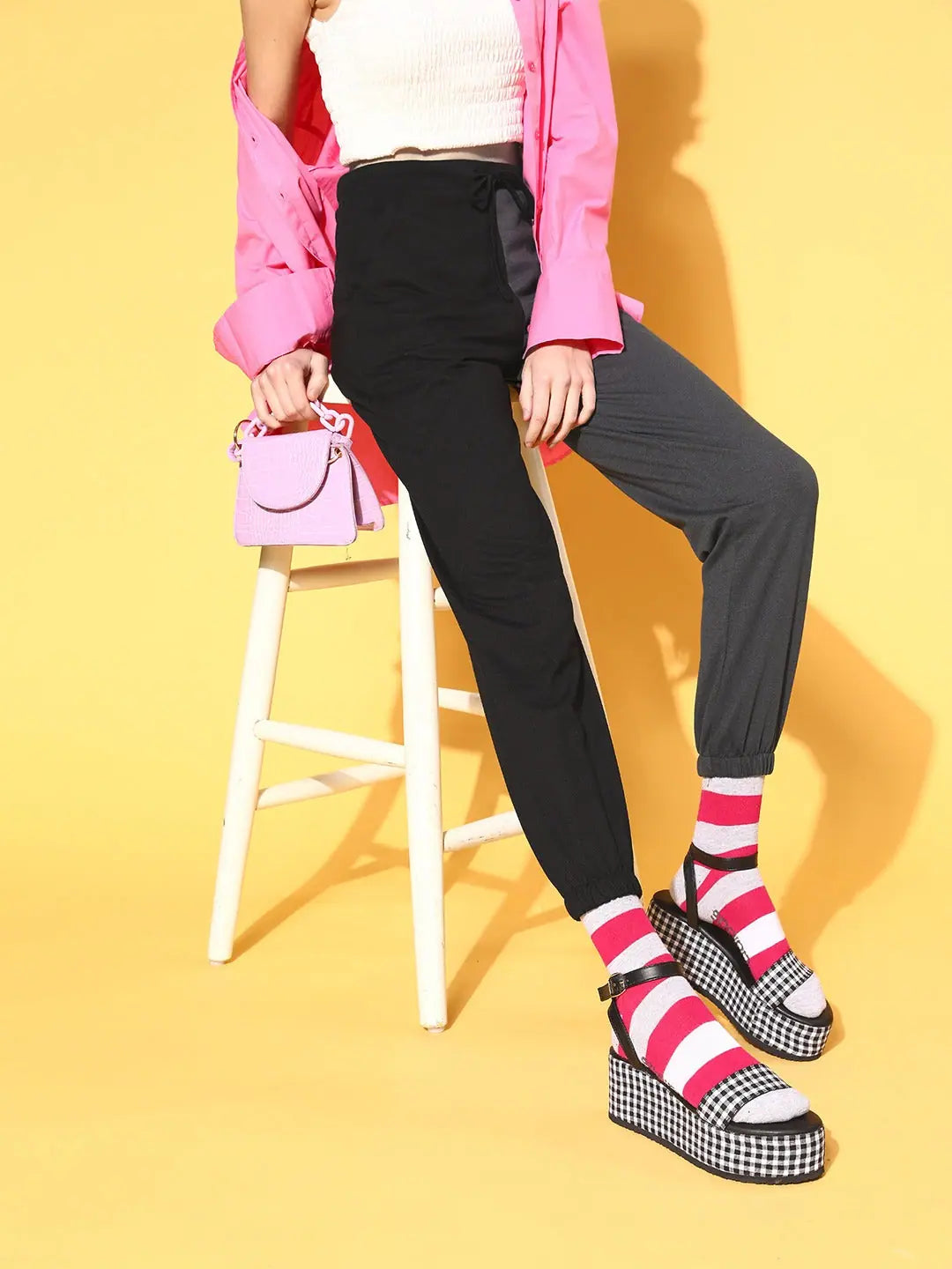 Color Block Joggers - Gym Clothes for Women & Activewear Sets