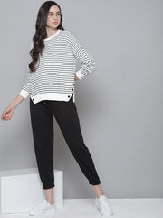 Black Ribbed Drawstring Joggers