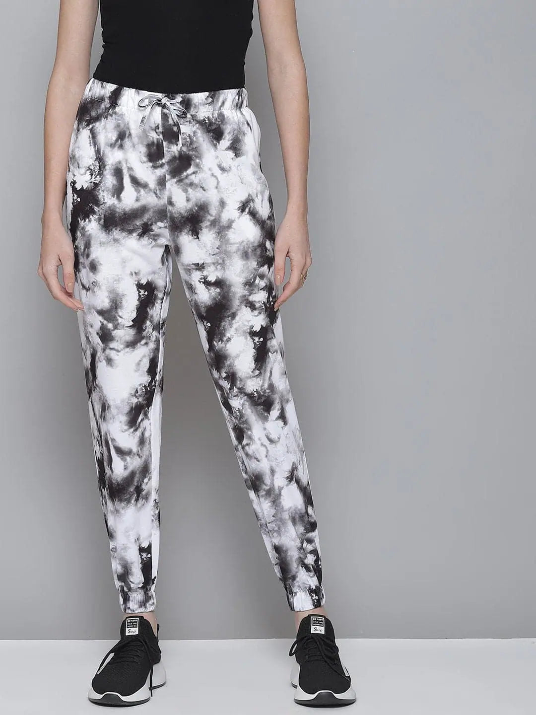 Grey & White Terry Joggers - Cloud Wash Women's Western Wear
