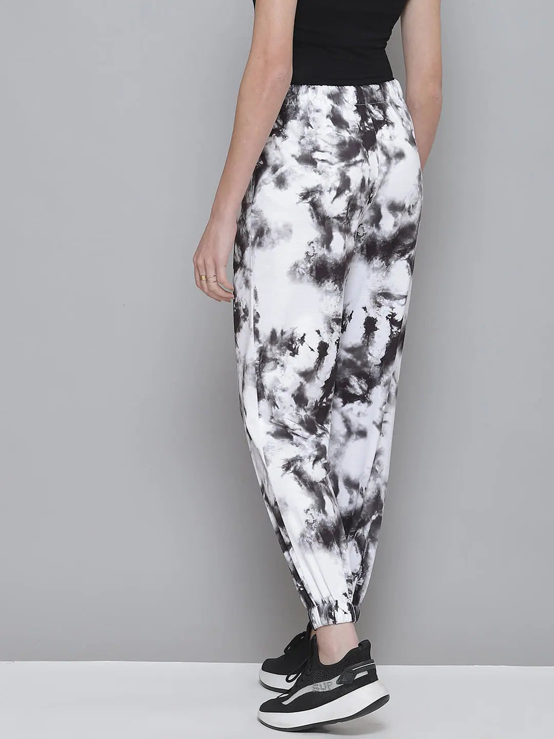 Grey & White Terry Joggers - Cloud Wash Women's Western Wear