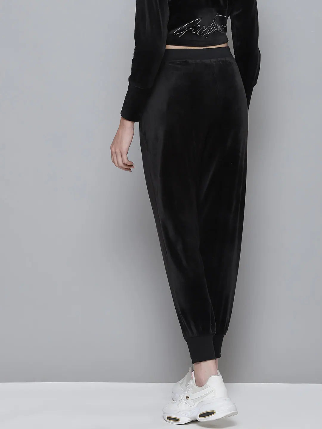 Black Velour Joggers: Women's Western Wear | Comfort Fit