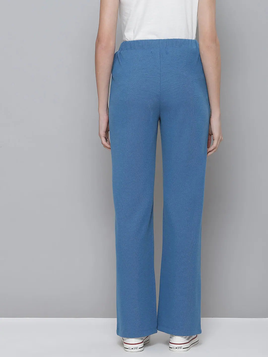 Blue Rib Straight Pants - Women's Western Clothing & Fashion
