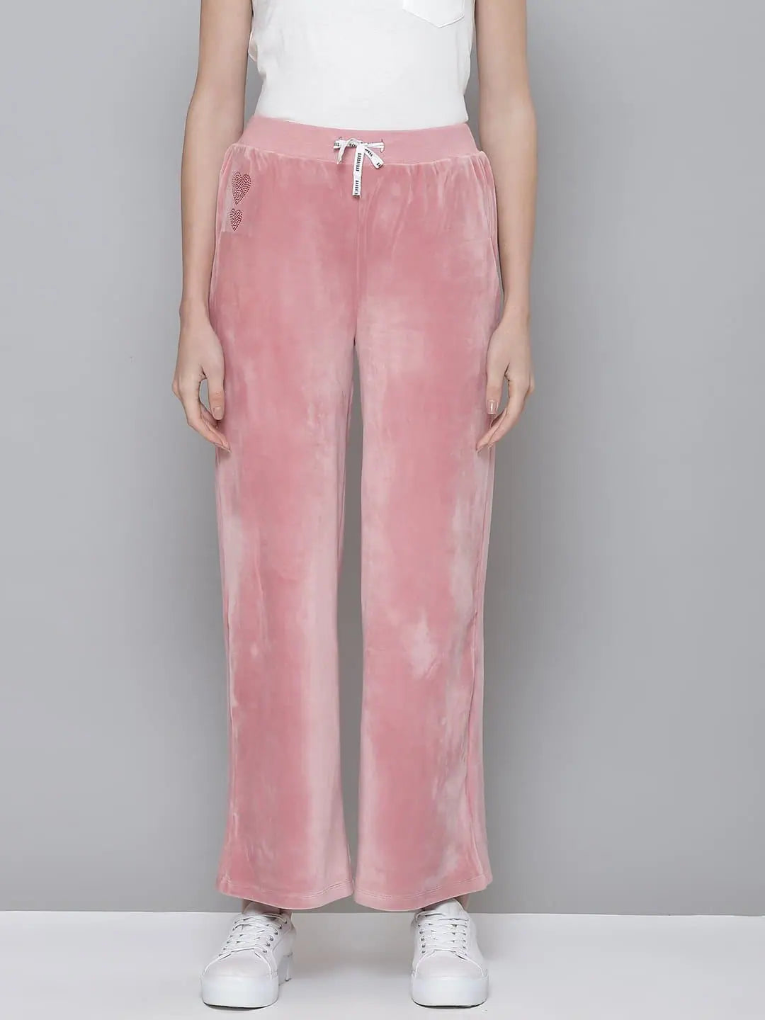 Pink Velour Wide Leg Pants: Women's Western Wear Online
