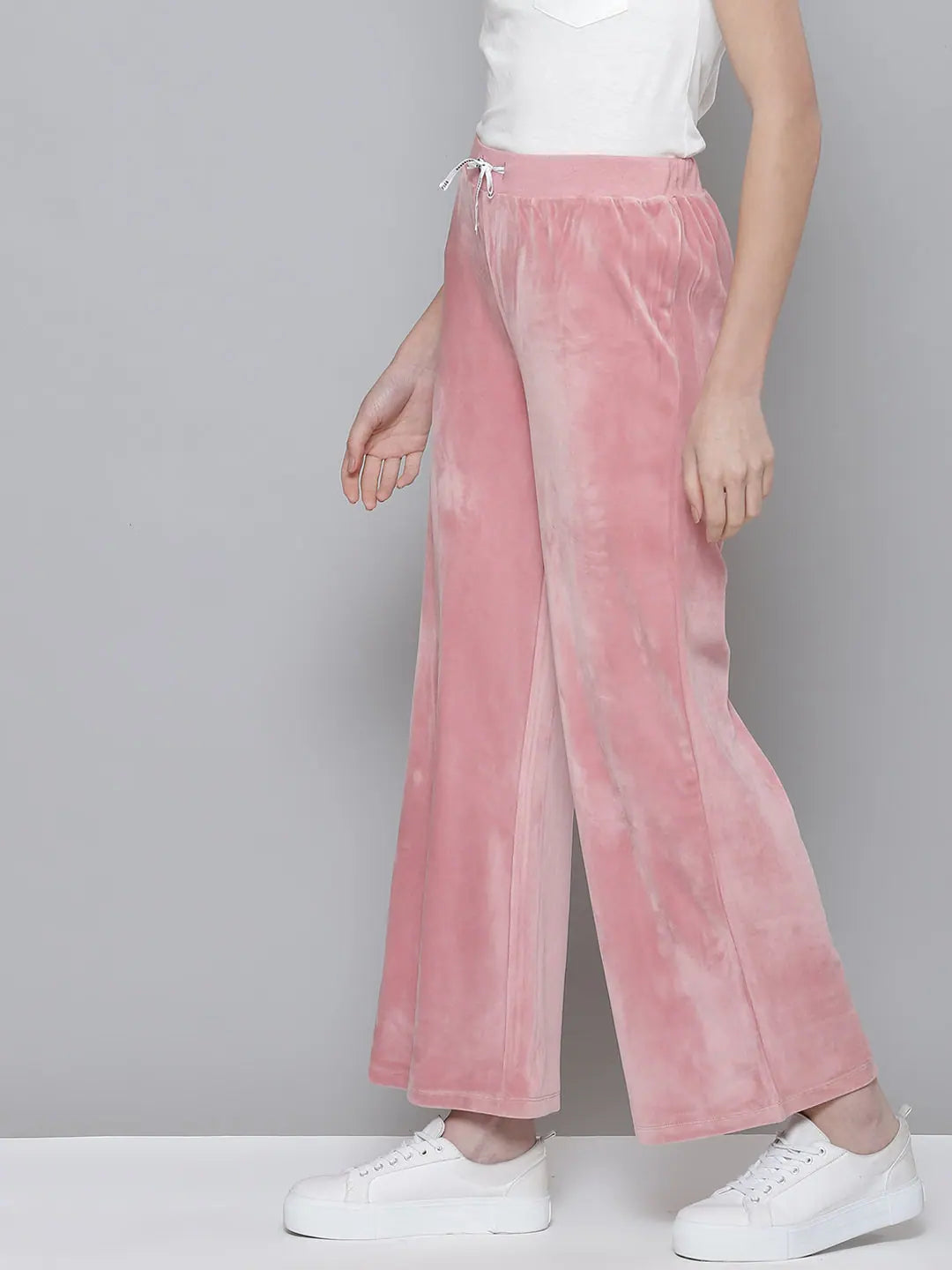 Pink Velour Wide Leg Pants: Women's Western Wear Online