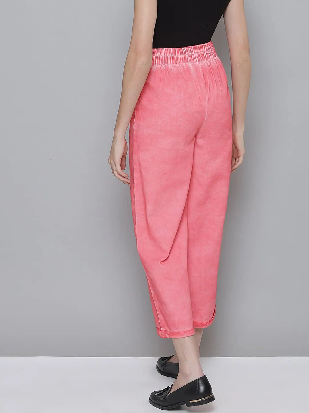 Pink Twill Straight Pants | Women's Western Clothing, Cotton