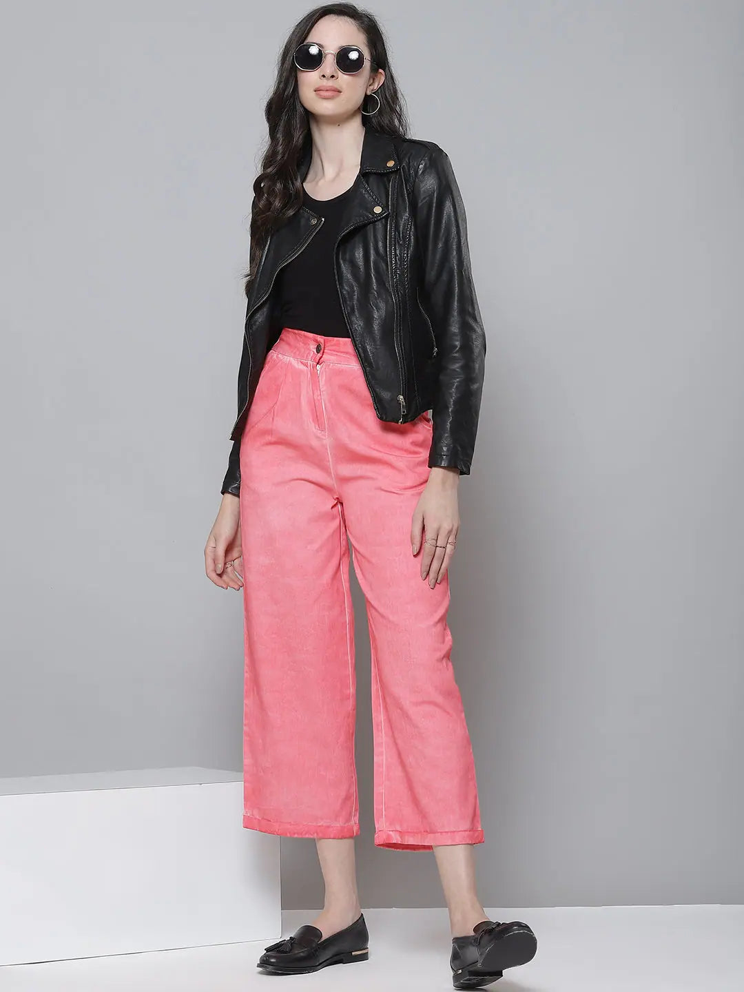 Pink Twill Straight Pants | Women's Western Clothing, Cotton