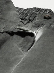 Olive Twill Pigment Wash Straight Pants