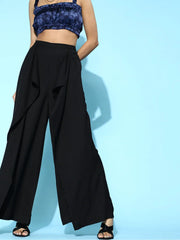 Black Front Frill Pants