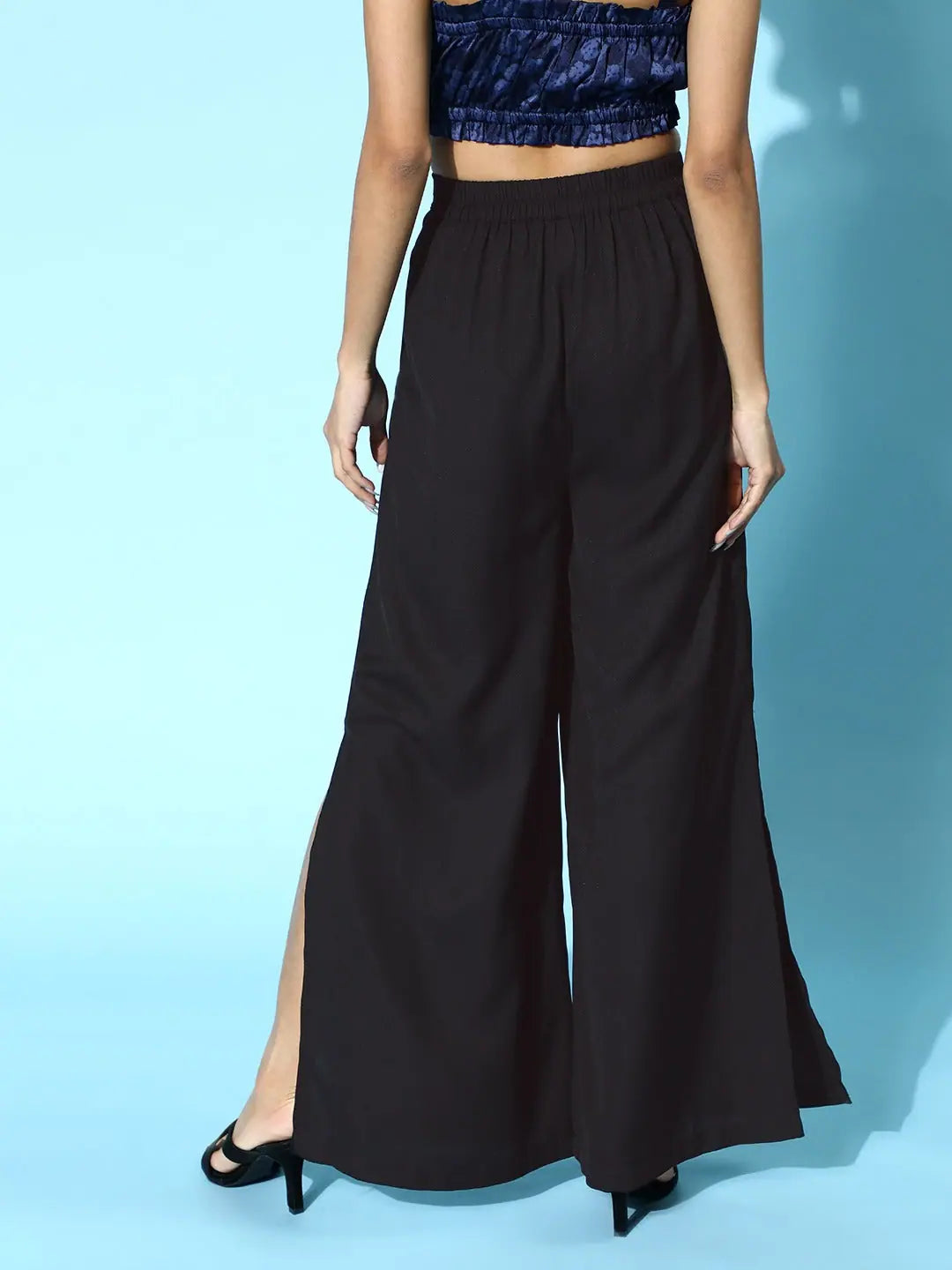 Black Side Slit Pants | Comfortable Women's Western Wear