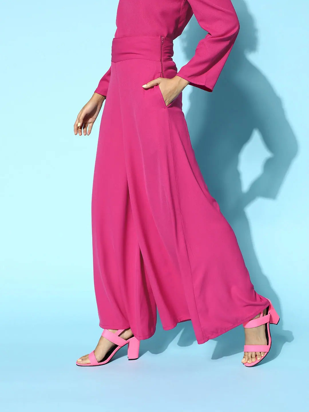 Fuchsia Wide Leg Pants | Women's Western Clothing Online