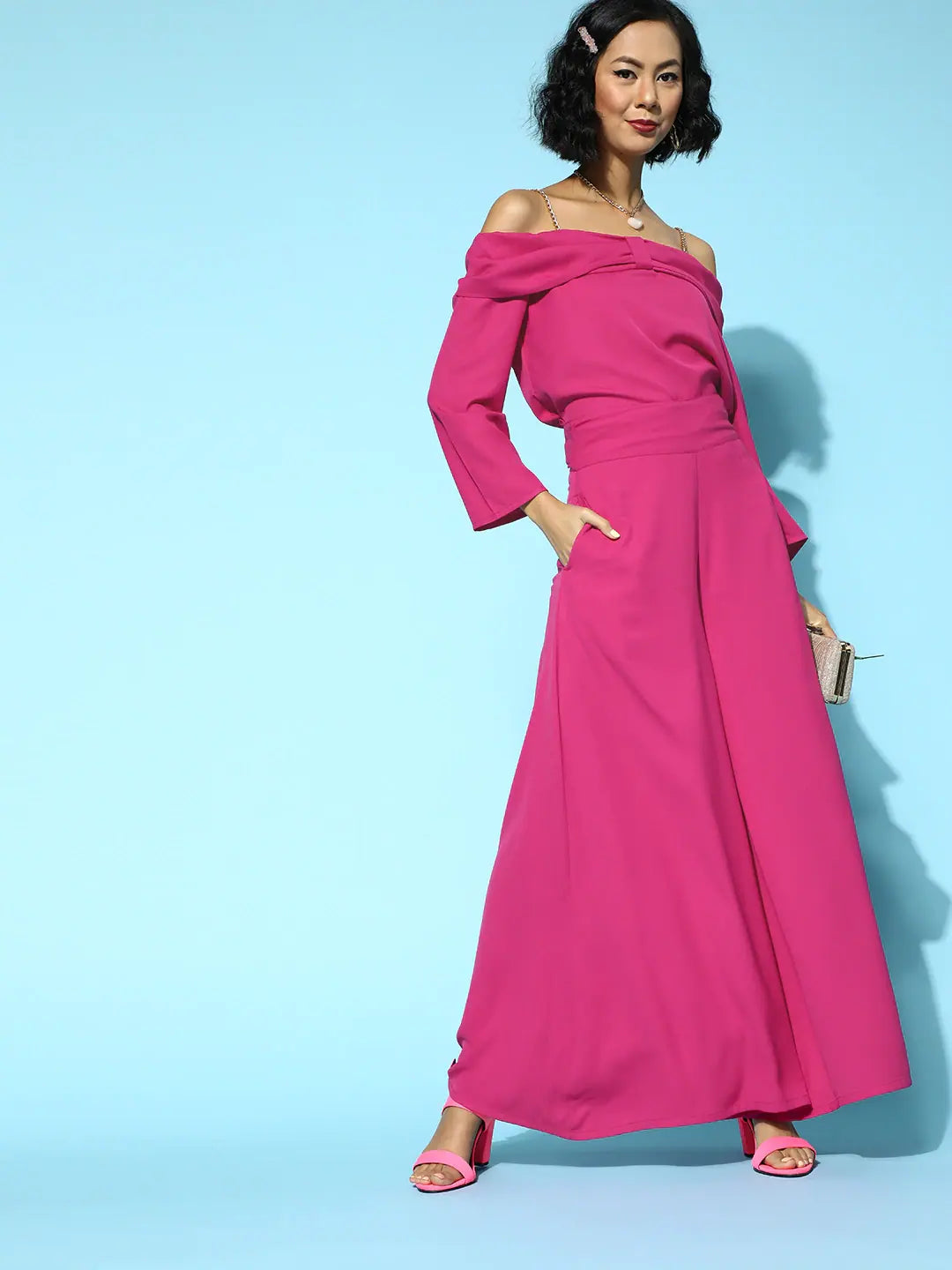 Fuchsia Wide Leg Pants | Women's Western Clothing Online