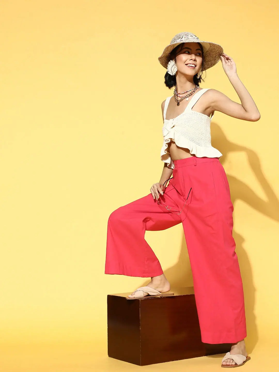 Fuchsia Wide Leg Pants | Women's Western Wear