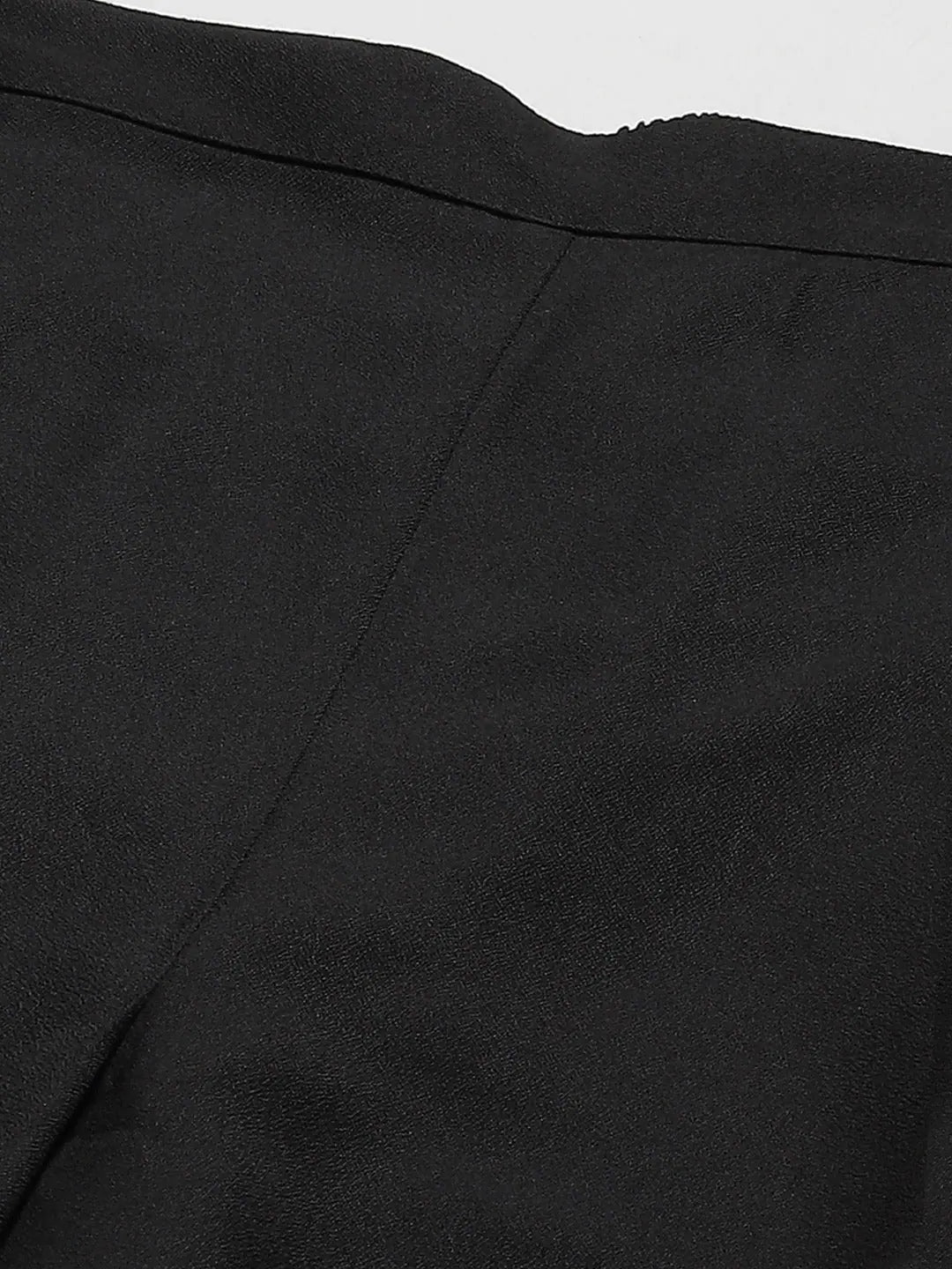 Black Wide Leg Pants with Front Slit | Women's Fashion
